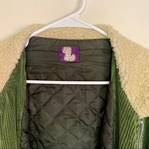 Free People corduroy olive green jacket size M